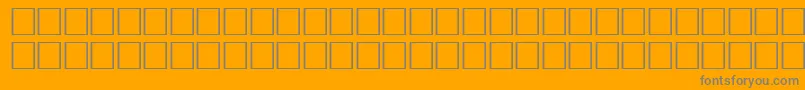 フォントMufwf – オレンジの背景に灰色の文字