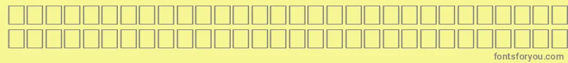 フォントMufwf – 黄色の背景に灰色の文字