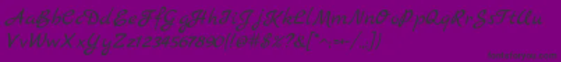 MarckScript-Schriftart – Schwarze Schriften auf violettem Hintergrund