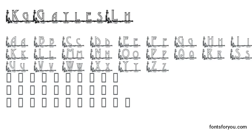 Schriftart KgGaylesLh – Alphabet, Zahlen, spezielle Symbole