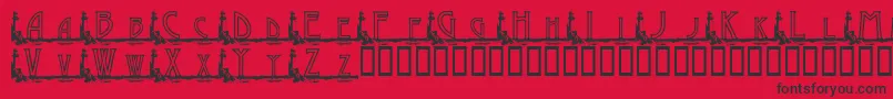 KgGaylesLh Font – Black Fonts on Red Background