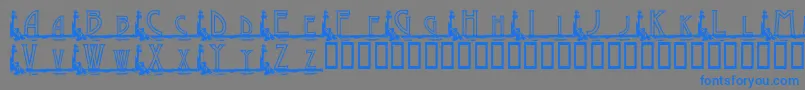 KgGaylesLh-Schriftart – Blaue Schriften auf grauem Hintergrund