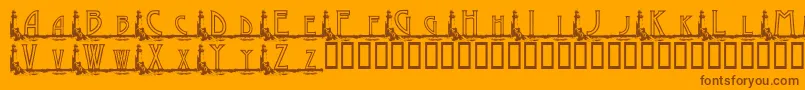 KgGaylesLh-Schriftart – Braune Schriften auf orangefarbenem Hintergrund