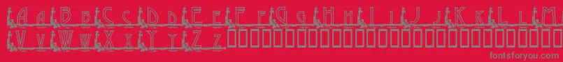 KgGaylesLh Font – Gray Fonts on Red Background