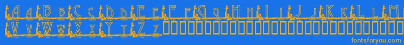 Шрифт KgGaylesLh – оранжевые шрифты на синем фоне
