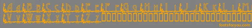 KgGaylesLh Font – Orange Fonts on Gray Background