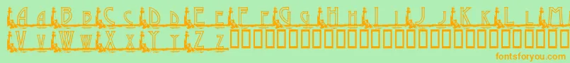 KgGaylesLh Font – Orange Fonts on Green Background