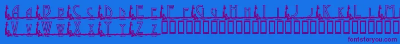 Шрифт KgGaylesLh – фиолетовые шрифты на синем фоне