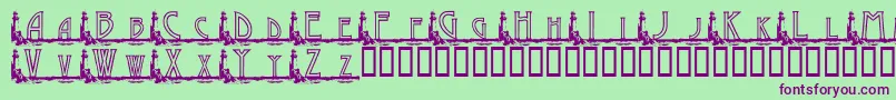 KgGaylesLh Font – Purple Fonts on Green Background