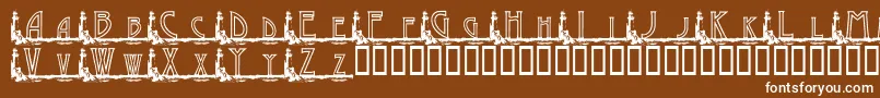 フォントKgGaylesLh – 茶色の背景に白い文字