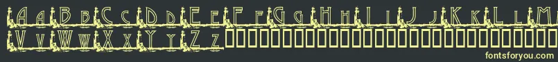 Weitere Informationen zur KgGaylesLh-Schriftart KgGaylesLh-Schriftart – Gelbe Schriften auf schwarzem Hintergrund