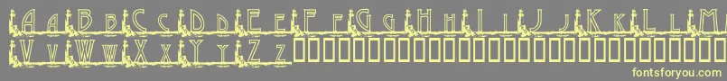 KgGaylesLh Font – Yellow Fonts on Gray Background