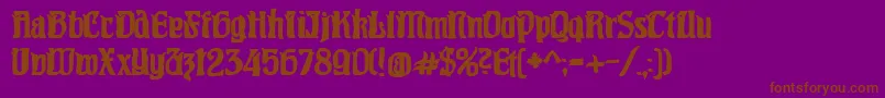 Pittoresqjugendstil Font – Brown Fonts on Purple Background
