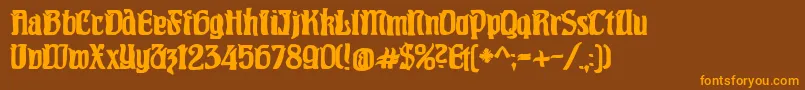 Pittoresqjugendstil Font – Orange Fonts on Brown Background