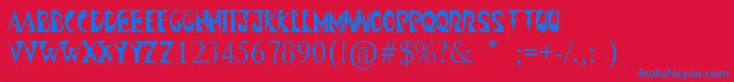 Headshop Font – Blue Fonts on Red Background