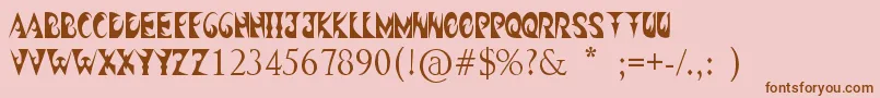 Headshop Font – Brown Fonts on Pink Background