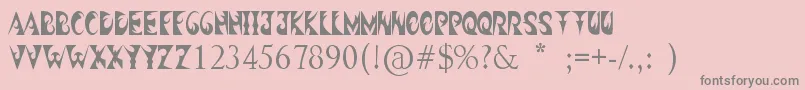 Headshop Font – Gray Fonts on Pink Background