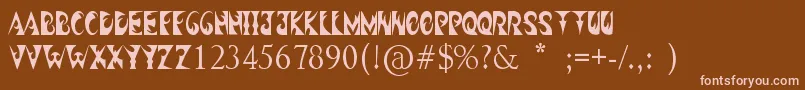 Headshop Font – Pink Fonts on Brown Background