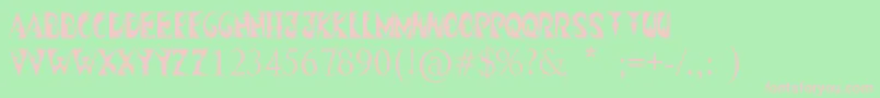 Headshop Font – Pink Fonts on Green Background