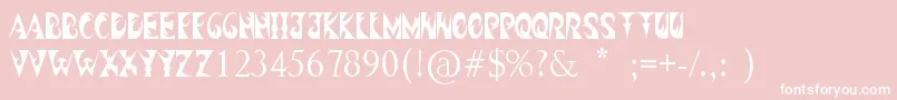 Headshop Font – White Fonts on Pink Background