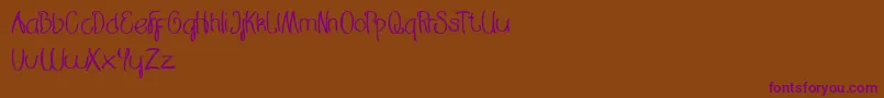 Restaurant Font – Purple Fonts on Brown Background