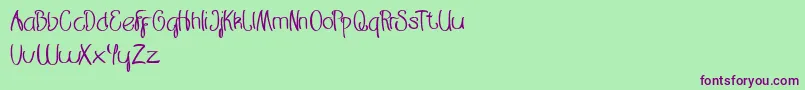 Restaurant Font – Purple Fonts on Green Background