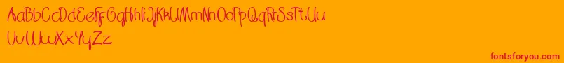 Restaurant-Schriftart – Rote Schriften auf orangefarbenem Hintergrund