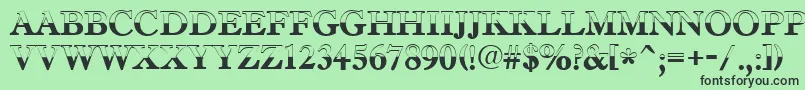 AAntiquetradyttlbw Font – Black Fonts on Green Background