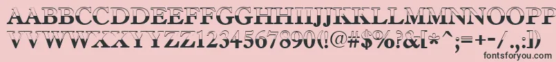 AAntiquetradyttlbw Font – Black Fonts on Pink Background