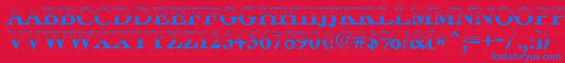 AAntiquetradyttlbw Font – Blue Fonts on Red Background