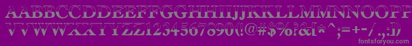 AAntiquetradyttlbw Font – Gray Fonts on Purple Background