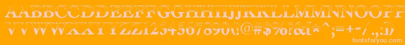 AAntiquetradyttlbw Font – Pink Fonts on Orange Background