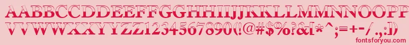 AAntiquetradyttlbw Font – Red Fonts on Pink Background