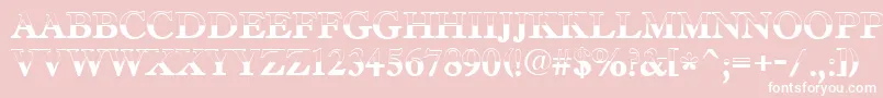 AAntiquetradyttlbw Font – White Fonts on Pink Background