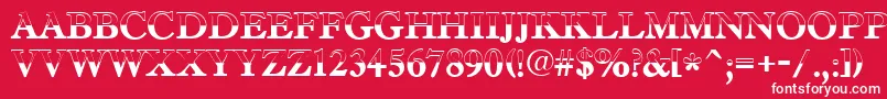 AAntiquetradyttlbw Font – White Fonts on Red Background