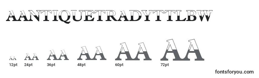 AAntiquetradyttlbw Font Sizes