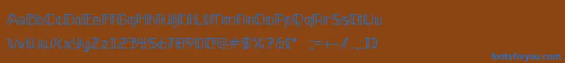 Шрифт NeonclipperLight – синие шрифты на коричневом фоне