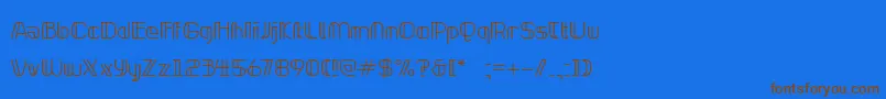 Police NeonclipperLight – polices brunes sur fond bleu