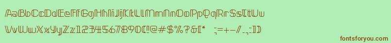 NeonclipperLight Font – Brown Fonts on Green Background