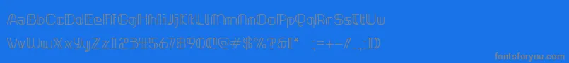 NeonclipperLight Font – Gray Fonts on Blue Background
