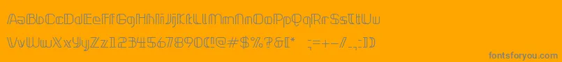 NeonclipperLight-Schriftart – Graue Schriften auf orangefarbenem Hintergrund