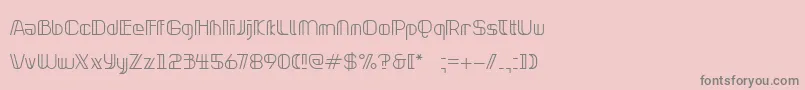 フォントNeonclipperLight – ピンクの背景に灰色の文字