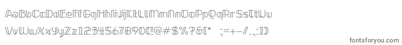 フォントNeonclipperLight – 白い背景に灰色の文字