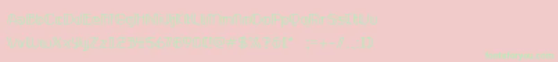 fuente NeonclipperLight – Fuentes Verdes Sobre Fondo Rosa
