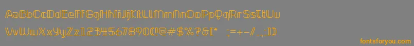 NeonclipperLight Font – Orange Fonts on Gray Background