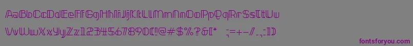 Шрифт NeonclipperLight – фиолетовые шрифты на сером фоне