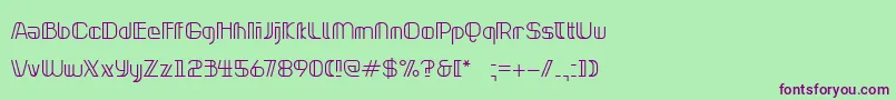 NeonclipperLight Font – Purple Fonts on Green Background