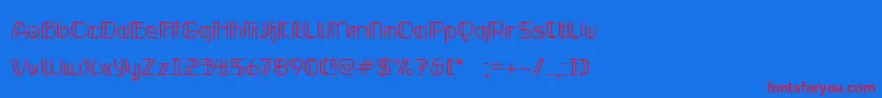 fuente NeonclipperLight – Fuentes Rojas Sobre Fondo Azul