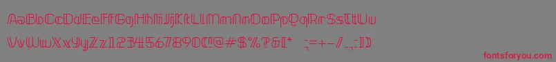フォントNeonclipperLight – 赤い文字の灰色の背景