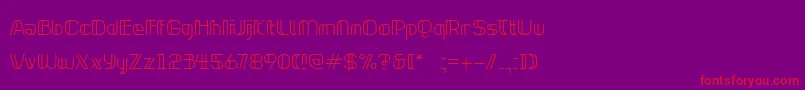 フォントNeonclipperLight – 紫の背景に赤い文字